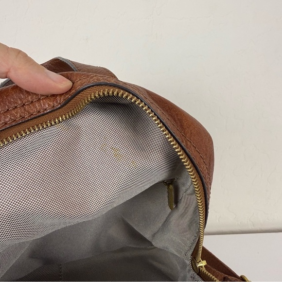 Fossil Brown Leather Cowhide Backpack main image 10